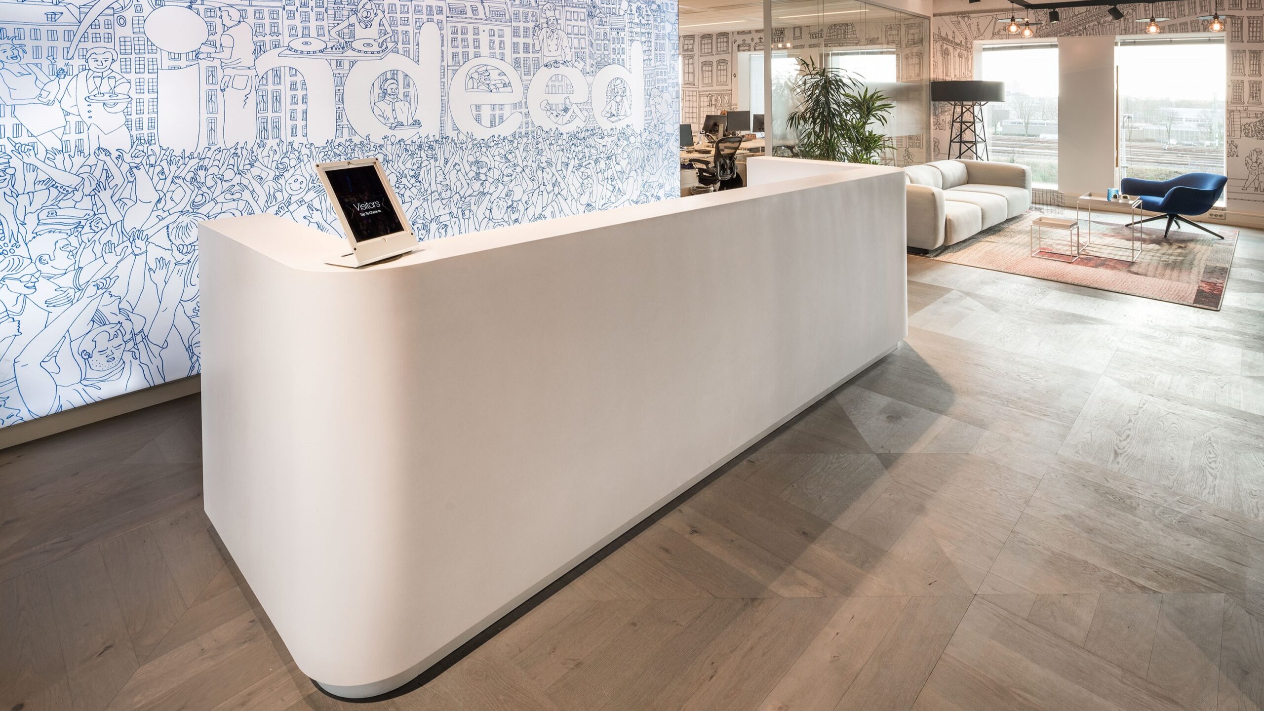 Balie Indeed composiet Balie gemaakt met composiet door A&D Interieurbouw